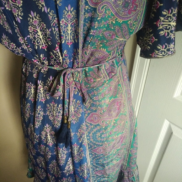 NWT silk Wrap Dress - Picture 3 of 6